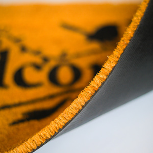พรมเช็ดเท้าใยมะพร้าวพิมพ์ลาย Coco Welcome Vine พร้อมแผ่นรอง PVC ลายตกแต่งรูปนก พรมใยธรรมชาติสำหรับทางเข้า ป้องกันการลื่น - Product Image 2