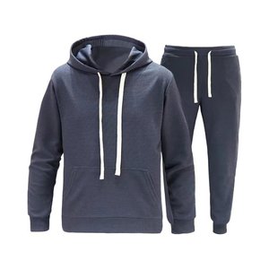 Ensemble de survêtements deux pièces pour hommes, avec sweat à capuche zippé confortable, idéal pour l'entraînement et le jogging - Product Image 3