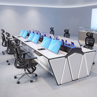 Console de salle de contrôle électrique, poste de travail, bureau d'opérateur industriel, console de salle de commande, mobilier sur mesure
