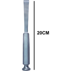 Ciseau à os orthopédique 10 mm, modèle droit, en acier inoxydable allemand, instrument chirurgical manuel de coupe osseuse, réutilisable - Product Image 3