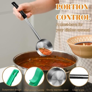Cuchara de Acero Inoxidable de 8oz para Control de Porciones, Ideal para Dietas, Bufés y Fiestas - Product Image 4