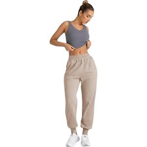 กางเกงจ็อกเกอร์สตรีทรงสกินนี่เอวกลางผ้าฝ้าย 100% ป้องกันขนร่วง ป้องกันรอยยับ ด้านหน้าเรียบ ปิดด้วยเชือกผูก เหมาะสำหรับใส่ลำลองในฤดูหนาว - Product Image 6