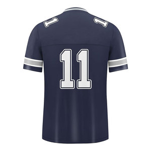 เสื้อฟุตบอลอเมริกันสีน้ำเงินกรมท่าหมายเลข 11 แขนสั้น ระบายความชื้นได้ดี คอกลม ทรงปกติ เสื้อผ้าโพลีเอสเตอร์ - Product Image 5