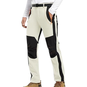 Pantalones cargo ideales para senderismo, camping o viajes, estilo pantalón cargo, tela de sarga suave lavada para un look clásico, pantalones cargo para hombre. - Product Image 2