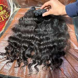 Extensions de cheveux naturels bouclés vierges bruts Remy indiens en gros, 100 % non traités, en lots - Product Image 3