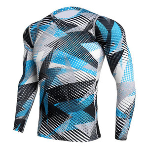 T-shirt en polyester tricoté à manches longues pour homme, coupe classique, col rond, séchage rapide, avec logo frontal, idéal pour l'extérieur - Product Image 5