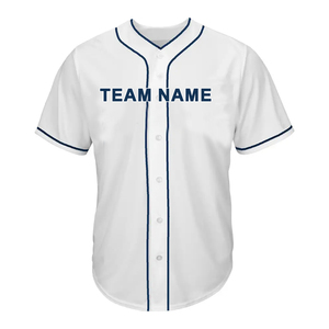 Baseball Uniform Full Button Sublimated Printed Baseball Jersey Sets Breathable Mesh Team Sports Wear Personalized Short UPF 50+ - Product Image 5