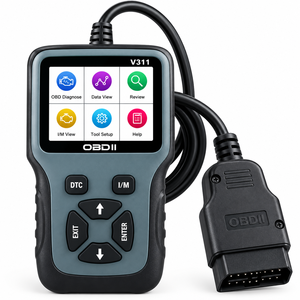 Scanner OBD2 V311 avec câble 11 broches, outil de diagnostic universel pour voitures et motos, écran LCD, couleur noire - Product Image 4