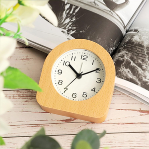 Reloj de Escritorio Pequeño de Madera de Mango Natural en Forma Única, Reloj de Mesa Rústico Hecho a Mano para Oficina, Estudio, Decoración del Hogar - Product Image 3