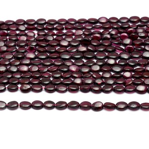Cuentas ovaladas lisas de rodolita AAA+ de 4x6mm-5x7mm, granate rodolita roja natural, piedra semipreciosa, cuentas sueltas para la fabricación de joyas. - Product Image 2