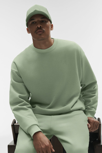 <b>Men's</b> Crew Neck Sweatshirt Plain <b>Pullover</b> Custom Logo Casual Streetwear Top - Product Image 2