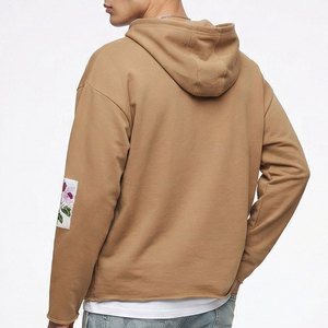 Sweat-shirts à capuche pour hommes en molleton de coton de qualité supérieure avec poches kangourou, doublure tricotée, 100% coton biologique, logo personnalisé - Product Image 2