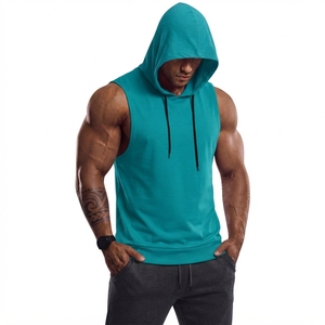 Débardeur de sport à capuche pour homme, grande taille US 3XL, vêtement de sport d'extérieur, style stringer musculaire - Product Image 5