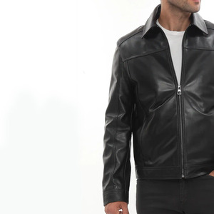 Veste d'hiver pour homme de qualité supérieure au meilleur prix, en cuir véritable, coupe-vent, imperméable, teinte unie, toutes tailles disponibles - Product Image 3