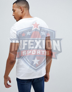 Camiseta de Hombre Blanca de Corte Regular, Manga Corta, Cuello Redondo, Algodón Jersey, Color Liso, Tejido de Punto - Product Image 4