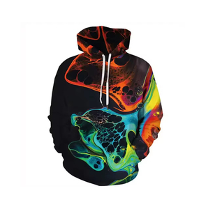 Sweat-shirt à capuche personnalisé pour homme avec logo frontal, impression par sublimation, coupe-vent, poche, tissu tricoté polyester/coton - Product Image 3