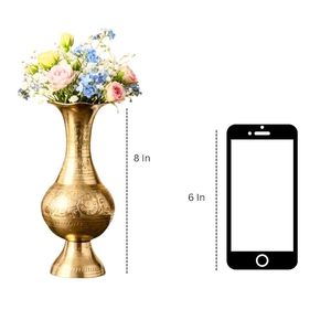 Brass Flower Vase <b>Table</b> Decorative Flower Pot for Home Decor Bedroom Living Room Office Wedding Festival Decoration - Product Image 5
