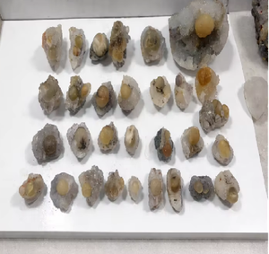 Esfera de Fluorita Amarilla Natural sobre Lote de Minerales de Cuarzo MM, Especímenes de Cristal Premium para Exhibición, Colección, Decoración, Sanación y Regalo - Product Image 1