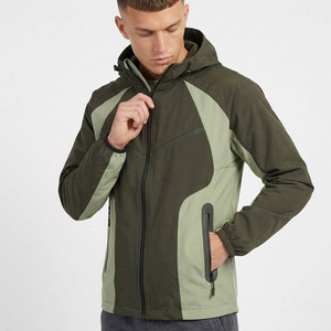 Blouson Bomber Homme Imperméable et Coupe-Vent en Polyester et Nylon avec Blocs de Couleurs et Fermeture Éclair – Idéal Printemps - Product Image 5