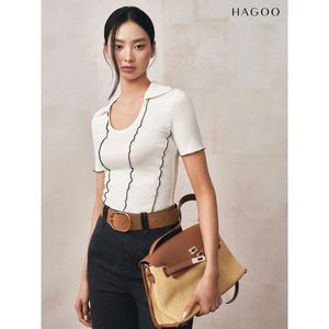 Camiseta A8219 Personalizada para Mujer con Detalle de Volantes, Elegante Camiseta de Mezcla de Algodón - Product Image 4