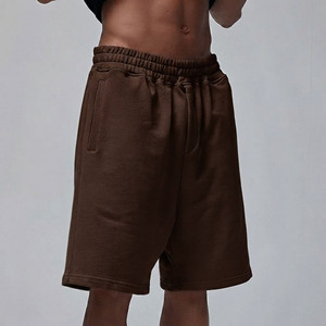 Shorts de jogging pour hommes en coton 100% premium, logo imprimé personnalisé, respirant, séchage rapide, confortable - Product Image 3