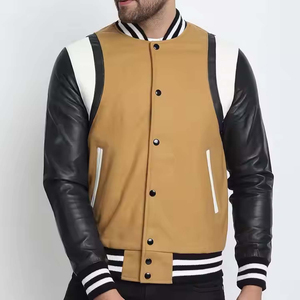Veste universitaire personnalisée pour homme, couleur marine, col montant, style baseball, avec broderie du nom et du numéro. - Product Image 6