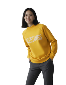 2026 Custom Oversized Cotton Mock Neck Sweatshirt for Women Solid Pattern with Front Logo for Winter Casual Wear - Product Image 1