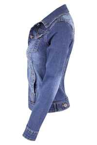 Women Short Denim Jacket Long Sleeve Casual Fashion Retro Streetwear Outerwear Breathable Fleece Plus Size S XXXL Washed <b>Zipper</b> - Product Image 4