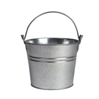 Seaux en métal miniatures de haute qualité, 3L/4L/5L, avec poignées métalliques, galvanisés, taille et forme personnalisées, cadeaux de jardinage très vendus