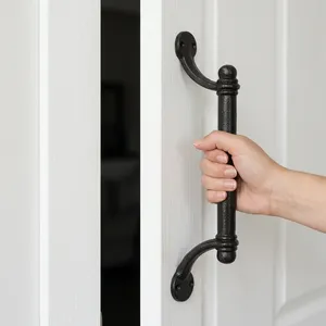 Black Cast Iron Bar Handle Cabinet Dresser Drawer Modern Kitchen Furniture Durable Hardware - Product Image 3