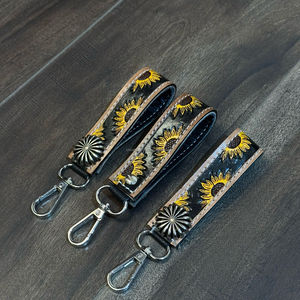 LLavero de cuero de vaca genuino, correa de muñeca creativa con Clip para llave, novedad, personalizado, para mujer - Product Image 5