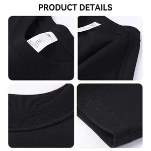 Wholesale OEM Custom Men's Knitted Logo Summer Sleeveless Cotton Tank Tops 230GSM Heavyweight Casual <b>Singlet</b> with 3D Embroidery - Product Image 5