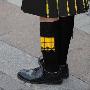 Scottish Kilt Hose <b>Socks</b> <b>Wool</b> Blend Long Ribbed <b>Socks</b> Comfortable Bubbled Design Accessory for Suits - Product Image 3