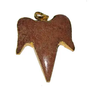 Buy Peach Aventurine Shark Electroplated Pendants | Peach Aventurine Shark Electroplated Pendants Online