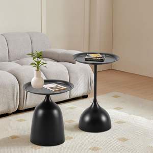 Mesa Auxiliar Metálica de Diseño Equilibrado para una Colocación Armoniosa Junto al Sofá, Creando una Utilidad Práctica y Artística - Product Image 6