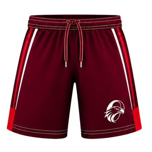 <b>Red</b> Maroon White Rugby <b>Shorts</b> Team Uniform Breathable Lightweight Custom Training Sportswear Athletic Performance <b>Shorts</b> - Product Image 1