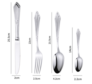 Juego de Cubiertos de Acero Inoxidable con Acabado Premium |   Cubiertos Resistentes a los Arañazos para Uso Diario en la Cena - Product Image 6