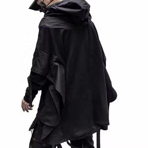 Sudadera con Capucha Estilo Techwear Urbano para Hombre, Diseño Cyberpunk, Estilo Ninja Negro, Talla Grande, Ropa Urbana Gótica - Product Image 6