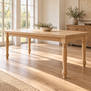 Pata de Mesa de Madera Maciza, Diseño Cónico Redondo, Estilo Tradicional para Mesa de Hogar u Oficina, Fácil Instalación - Product Image 3