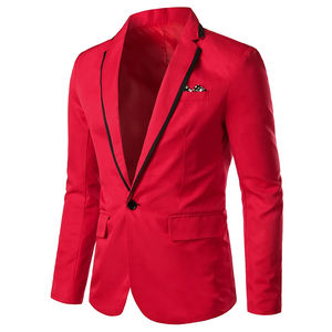 Blazer Casual Delgado para Hombre, Primavera-Otoño, Impermeable, Tallas Grandes, Rosa/Negro/Blanco, Chaqueta de Traje con un Botón - Product Image 5