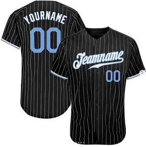 Hot Selling Baseball Jersey Uniform <b>Sets</b> Printed 100% Polyester Custom Colors Logos Breathable Quick Dry Plus Size V-neck Adult - Product Image 5