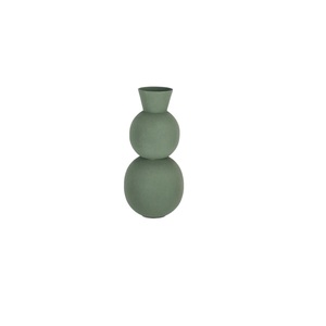 Vase à fleurs moderne vert sauge, vase à bulles géométrique nordique pour décoration de maison de luxe et centres de table de mariage, vase totem en terre cuite mate - Product Image 1