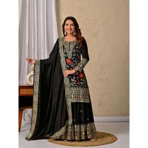 Ensemble de vêtements de fête pour femmes, haut, sharara, palazzo, dupatta - Product Image 6