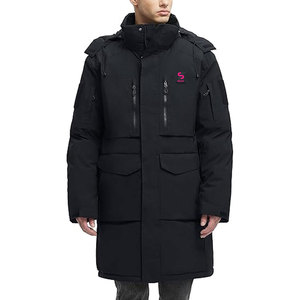 Veste longue matelassée Solid Trader, coupe ajustée, respirante, résistante au froid, style moderne et tendance - Product Image 1