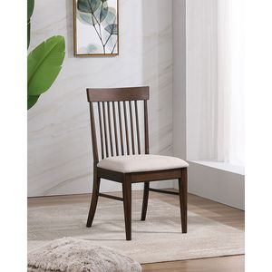 Set di 2 sedie da pranzo in legno di noce scuro di Burns, sedie da cucina eleganti e alla moda - Product Image 1