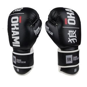 Guantes de boxeo MMA de alta calidad, los mejores guantes de boxeo para kickboxing y muay thai, con correa ancha, de cuero PU, en tallas 10oz, 12oz, 14oz, 16oz - Product Image 4