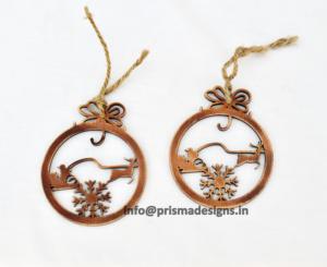 Ornements de Noël en bois découpés au laser rouge en forme d'ange |   Artisanat en bois fait main à suspendre |   Décoration de Noël festive pour l'arbre |   Étiquettes cadeaux de Noël - Product Image 4