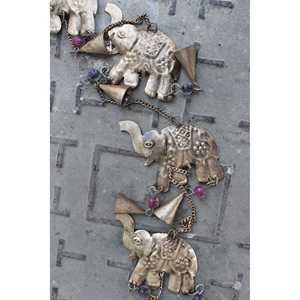 Classic Elephant Iron Rustic <b>Bell</b> with Strong Metal Construction for Outdoor Decoration and Animal Identification Use for Export - Product Image 4