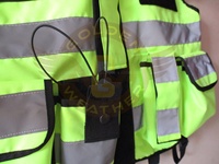 Gilet de sécurité haute visibilité tactique avec fermeture éclair frontale, poches multifonctionnelles, uniforme de sécurité avec couleur et logo personnalisés