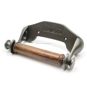 Porte-papier toilette en laiton poli vintage, art populaire, étagère de rangement pour la salle de bain, pour la maison et le bureau - Product Image 5